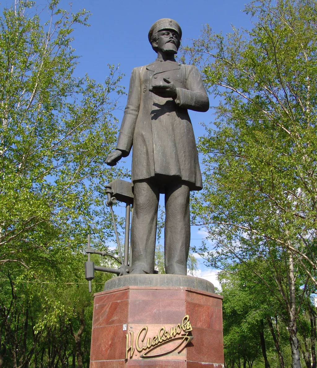 Памятник Н.Г. Славянову (1854-1897). 
